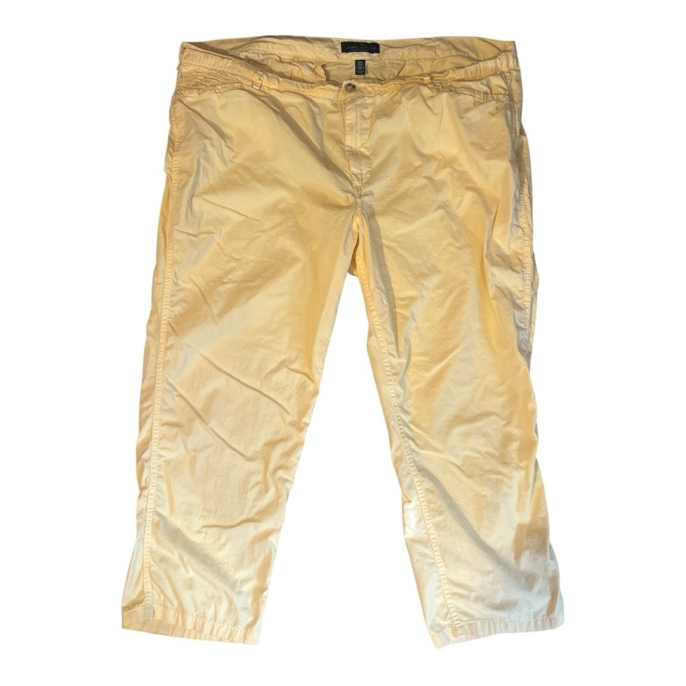 Lauren Ralph Lauren Butter Yellow Cropped Straight Leg‎ Pants Size 22W OP1